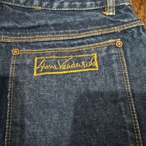 Gloria Vanderbilt Classic Blue Jeans with Yellow Accents